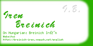 iren breinich business card
